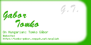 gabor tomko business card
